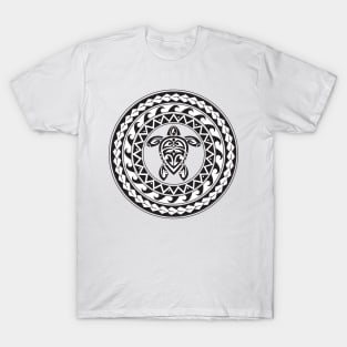 Tribal Turtle Tattoo Mandala / B&W T-Shirt